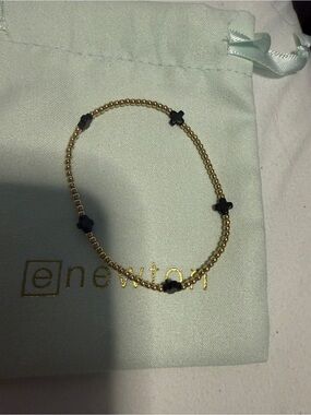 Enewton small black cross bracelet